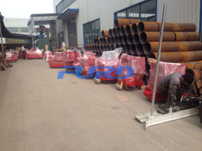 福瑞得機械激光整平機、座駕壓路機、手扶壓路機、大灌縫機等及時包裝發(fā)貨